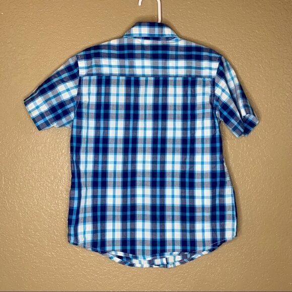Wrangler boys short sleeve plaid button down - Picture 4 of 6
